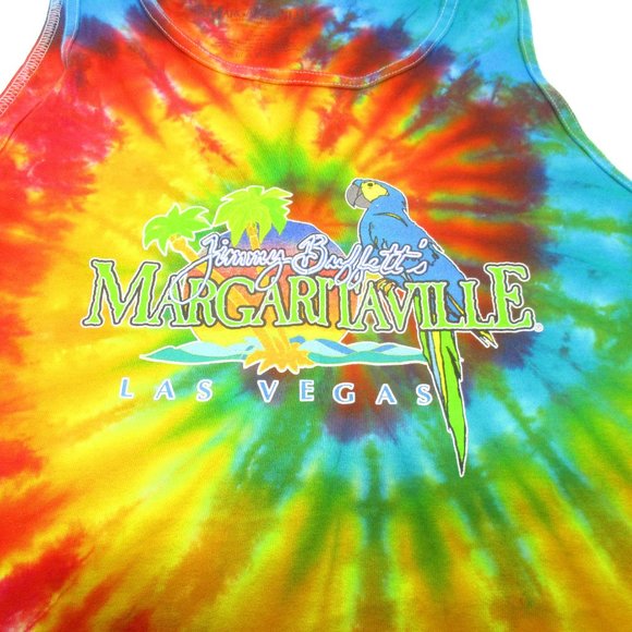 Jimmy Buffett Margaritaville LAS VEGAS Tie-Dye Adult Tank Top Men's Size L - Picture 2 of 4